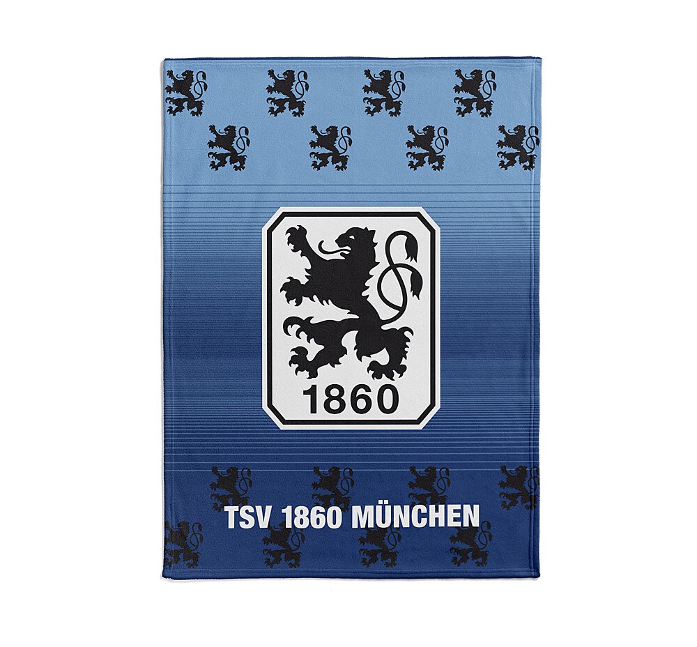 TSV 1860 München Flanellfleecedecke Logo