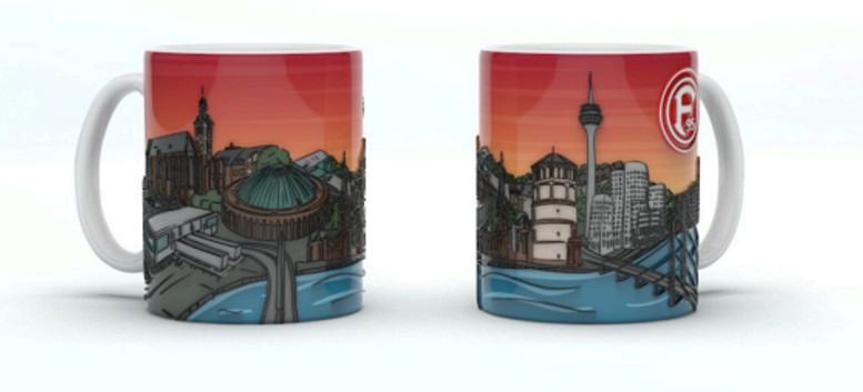 Fortuna Düsseldorf Tasse "Skyline Relief"