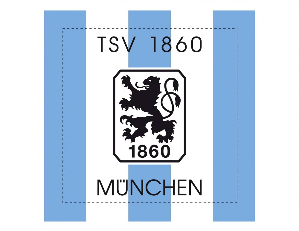 TSV 1860 München Klappkissen Stripes