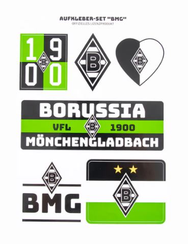 Borussia M´Gladbach Aufkleber-Set "BMG"