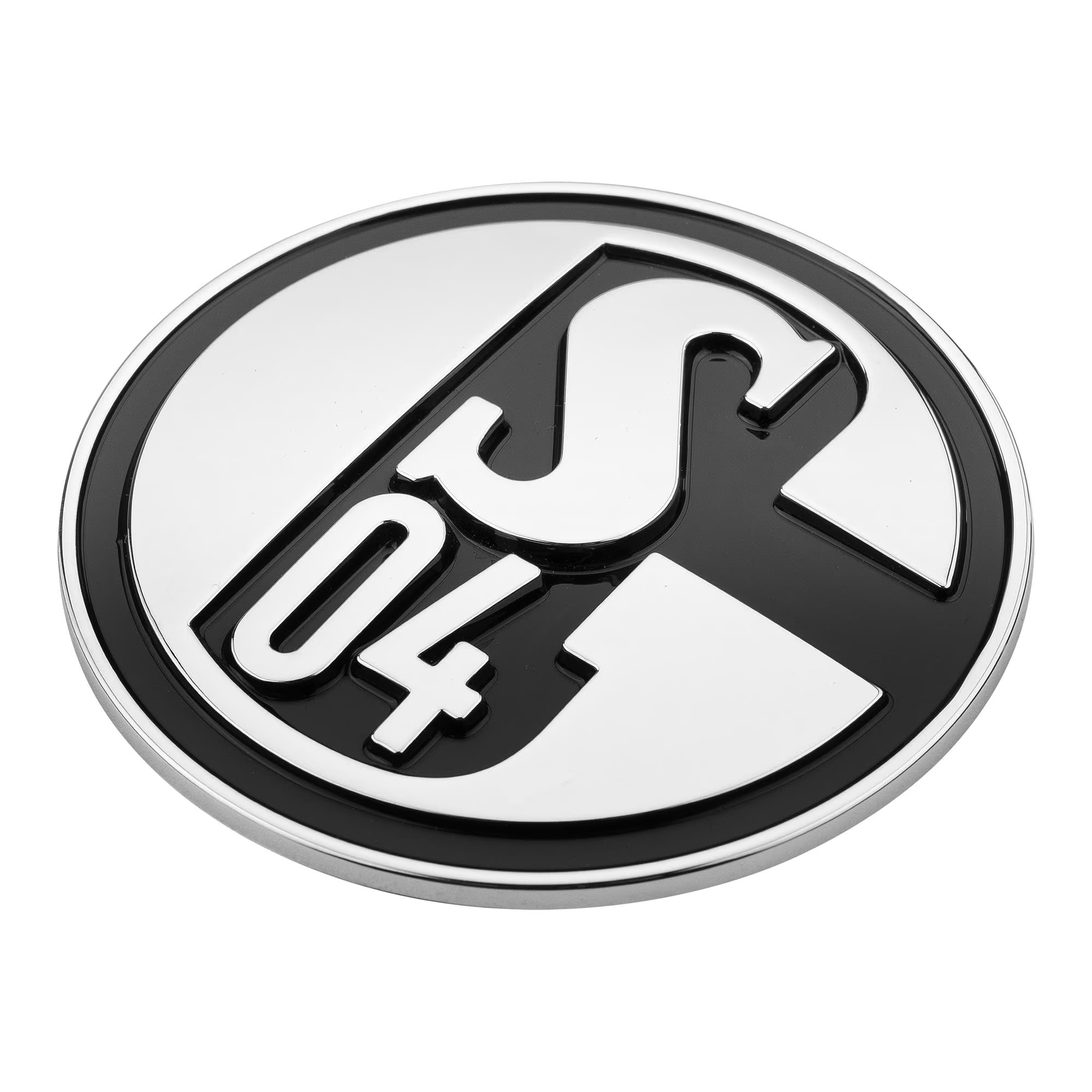 FC Schalke 04 Auto-Aufkleber Chrom schwarz