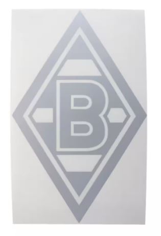 Borussia M´Gladbach Edelaufkleber Raute Silber kl